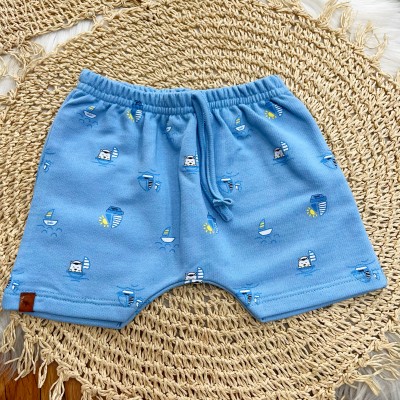 Conj Nautical Cãozinho Branco e Azul